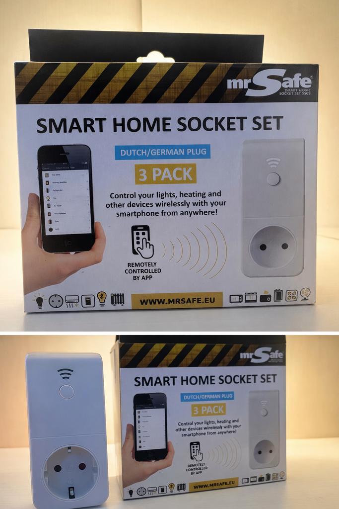 MrSafe Smart Home Socket Set - 3 stuks, Computers en Software, WiFi-versterkers, Nieuw, Ophalen of Verzenden