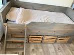 TE KOOP! 1persoonsbed-Kajuitbed-Steigerhout, Huis en Inrichting, Slaapkamer | Bedden, Ophalen, Gebruikt, Eenpersoons, 210 cm