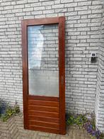 Hardhouten (buiten)deur 211 bij 83, Ophalen, Gebruikt, 80 tot 100 cm, Buitendeur