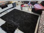 Mooi zwart tapijt 140x200 cm - Ideaal voor woonkamer!, Gebruikt, 100 tot 150 cm, Zwart, Ophalen of Verzenden