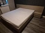 2 persoons bed, Huis en Inrichting, Ophalen, Gebruikt, Bruin, Tweepersoons