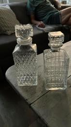 2 Glazen Flessen met Stop, Overige kleuren, Ophalen of Verzenden, Minder dan 50 cm, Glas