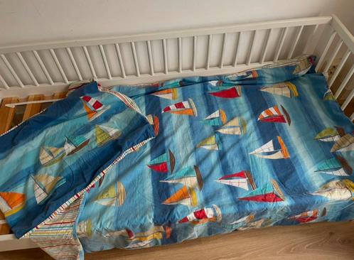 Peuterbed dekbedovertrek boten nautisch, Kinderen en Baby's, Kinderkamer | Beddengoed, Gebruikt, Dekbedovertrek, Overige kleuren