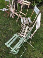 bistro stoeltjes, Tuin en Terras, Overige materialen, Tuinset, Meer dan 8 zitplaatsen, Gebruikt