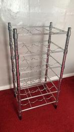 Omar(ikea) wijnrek voor 24 flessen Chromen rek, Huis en Inrichting, Woonaccessoires | Wijnrekken, Ophalen, 50 tot 75 cm, 15 tot 25 flessen
