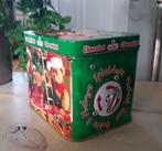 Blik kerst met muziekdoosje erin - speelt jingle bells met n, Ophalen of Verzenden, Gebruikt
