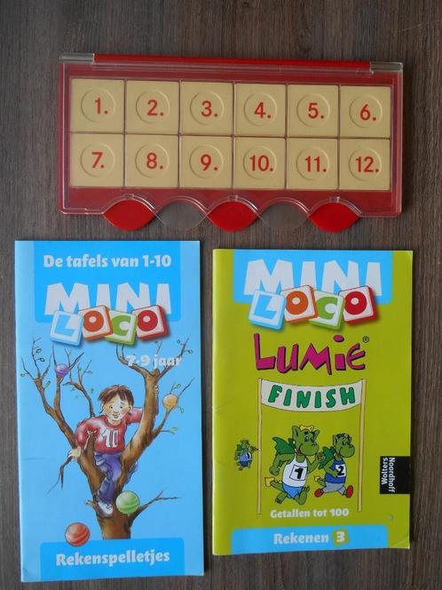 Miniloco set blokjesdoos en 2 boekjes rekenen, Kinderen en Baby's, Speelgoed | Educatief en Creatief, Zo goed als nieuw, Rekenen
