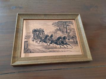 vintage kopergravure beschikbaar voor biedingen