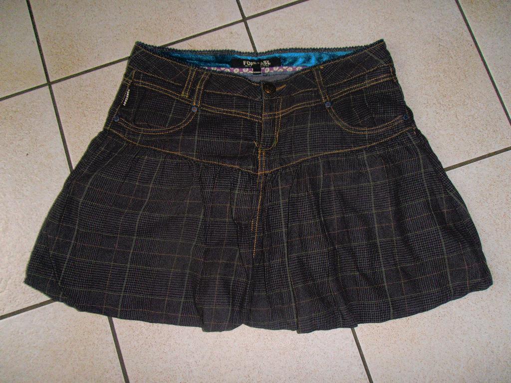 Stoer geruit rokje Forecast maat M, Kleding | Dames, Rokken, Zo goed als nieuw, Maat 38/40 (M), Bruin, Boven de knie, Ophalen of Verzenden