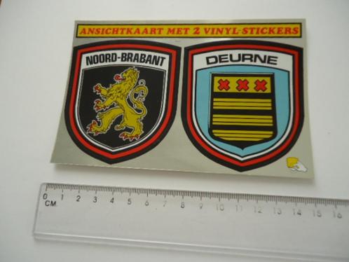 sticker oud Noord Brabant NB Deurne kaart glans schild retro, Verzamelen, Stickers, Zo goed als nieuw, Bedrijf of Vereniging, Verzenden