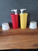 2 Tupperware dispensers voor bv ketchup en mosterd, Ophalen of Verzenden, Zo goed als nieuw, Geel