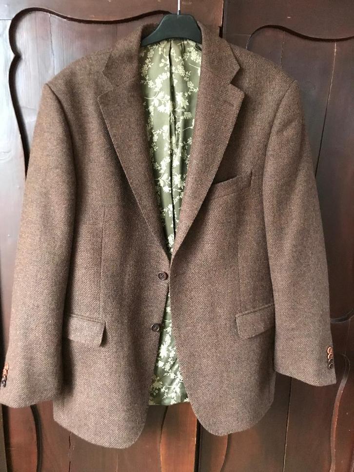 Colbert 100% wol maat 50 Floris Duetz, Kleding | Heren, Kostuums en Colberts, Zo goed als nieuw, Maat 48/50 (M), Bruin, Ophalen of Verzenden