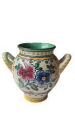 Vintage Gouda PZH vaas “Carla” – met handvatten – ca. 1950, Ophalen of Verzenden