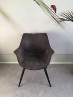 NIEUW bureau kuipstoel met armleuningen microfiber stof, Ophalen, Nieuw, Grijs, Bureaustoel