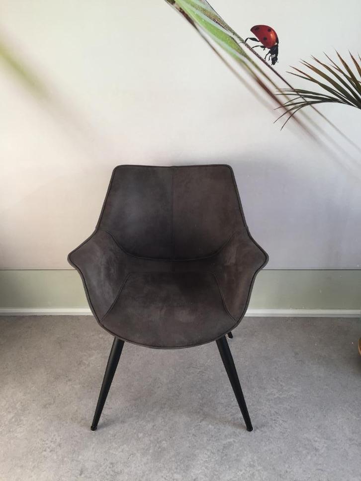 NIEUW bureau kuipstoel met armleuningen microfiber stof, Huis en Inrichting, Bureaustoelen, Nieuw, Bureaustoel, Grijs, Ophalen