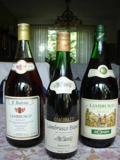 Vino frizzante Lambrusco Amabile, 2 x 1,5 ltr & 1 x 0,75 ltr, Verzamelen, Wijnen, Nieuw, Overige typen, Italië, Vol, Ophalen