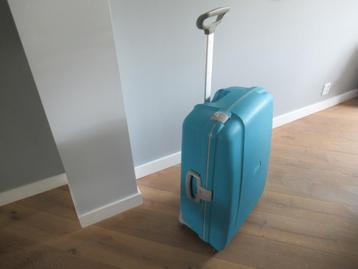 Grote blauwe Samsonite koffer met wielen en slot 28 x 50 x75 beschikbaar voor biedingen