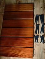 Vintage Retro wandsysteem 6 planken,liggers en wandrail, Huis en Inrichting, Ophalen of Verzenden, Gebruikt