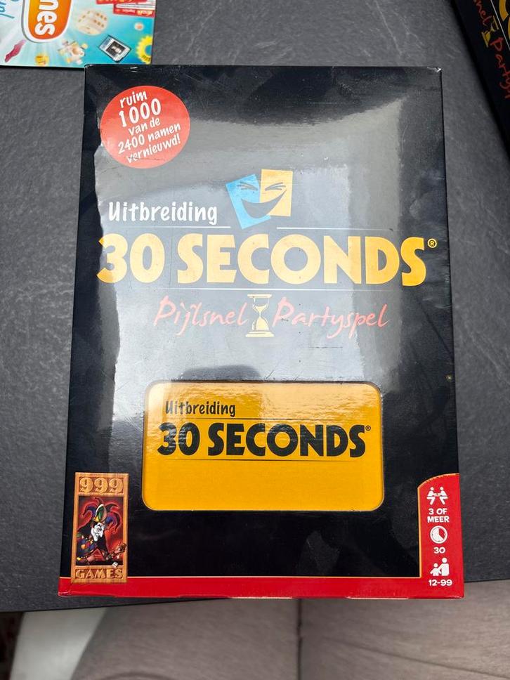 30 Seconds Uitbreiding - Pijlsnel Partyspel, Hobby en Vrije tijd, Gezelschapsspellen | Bordspellen, Zo goed als nieuw, Drie of vier spelers