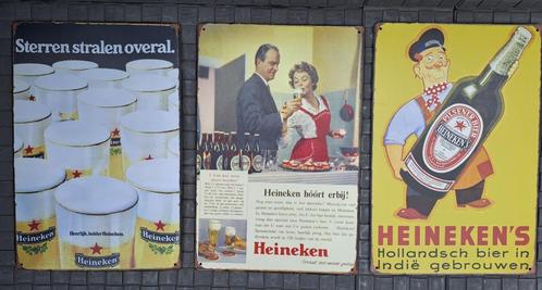 HEINEKEN reclame bordjes nu €7,00 p/s, Verzamelen, Biermerken, Nieuw, Reclamebord, Plaat of Schild, Heineken, Verzenden
