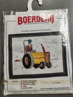 Boerderij borduurwerk opa op trekker & opa met Beestenboel, Ophalen of Verzenden, Overige typen