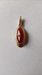 Oude gouden hanger met Carneool, 14 krt, Verzenden, Goud, Hanger, Met edelsteen