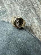 14K Gouden Ring met zirkonia, Sieraden, Tassen en Uiterlijk, Ringen, Gebruikt, 19 tot 20, Ophalen of Verzenden, Dame of Heer