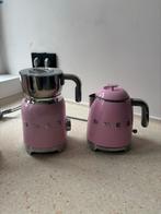Smeg Waterkoker & Melkopschuimer - Roze, Witgoed en Apparatuur, Waterkokers, Minder dan 1 liter, Ophalen, Gebruikt, Rvs
