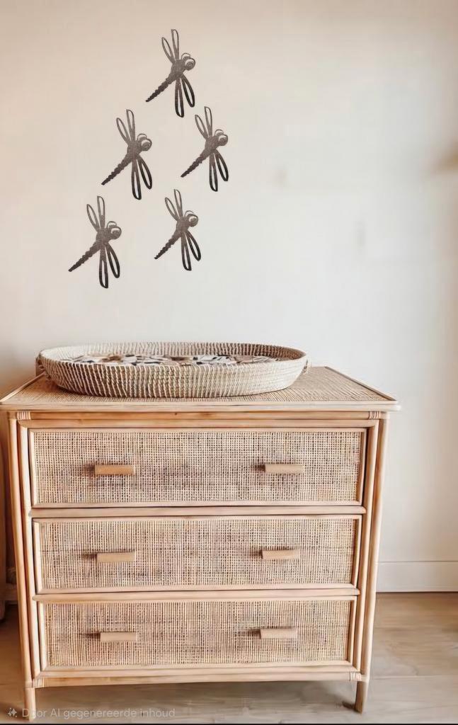 Set luxe gouden libellen behang muurstickers, Kinderen en Baby's, Kinderkamer | Inrichting en Decoratie, Nieuw, Wanddecoratie