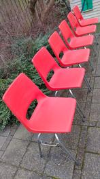 6 vintage stoelen Philippus Potter Ahrend rood stoel, Huis en Inrichting, Stoelen, Gebruikt, Ophalen of Verzenden, Rood
