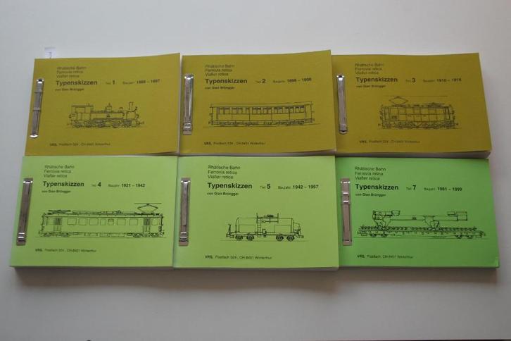 Typenskizzen Rhätische Bahn:- Teil 1 Baujahr 1889-1897- Teil, Verzamelen, Spoorwegen en Tramwegen, Gebruikt, Trein, Boek of Tijdschrift