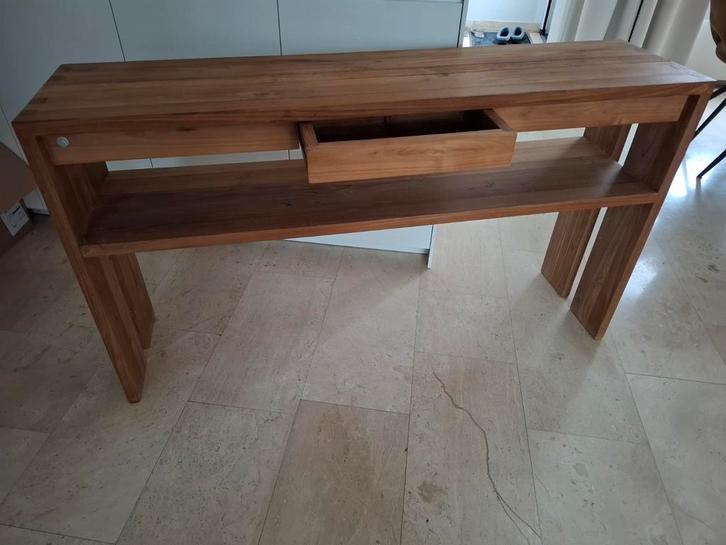 DBodhi Sidetable - Stijlvol en Praktisch, Huis en Inrichting, Tafels | Sidetables, 25 tot 50 cm, 100 tot 150 cm, Rechthoekig, Teakhout