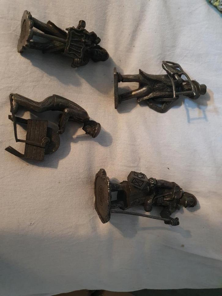 Vintage Tinnen ambachtswerkers Set, Verzamelen, Poppetjes en Figuurtjes, Gebruikt, Ophalen of Verzenden