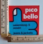 Vintage sticker Pico Bello duim op Assen jeans & Jackets, Ophalen of Verzenden, Zo goed als nieuw