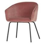 6x Woood Sien Eetkamerstoel Fluweel Roze, Huis en Inrichting, Stoelen, Ophalen, Overige materialen, Gebruikt, Overige kleuren