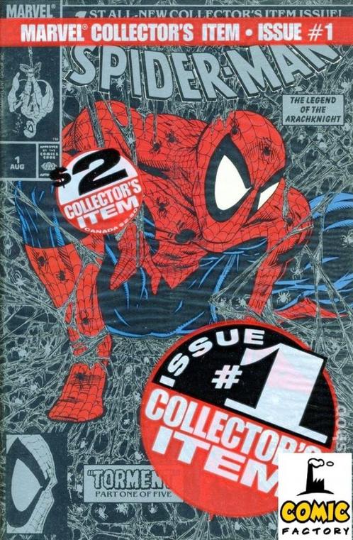 Spider-Man (1990) # 1 - Extreme rare Silver Cover in Bag, Boeken, Strips | Comics, Zo goed als nieuw, Eén comic, Amerika, Ophalen of Verzenden