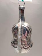 oude kerstbal viool zilver H 7,5 cm, Diversen, Kerst, Gebruikt, Ophalen of Verzenden