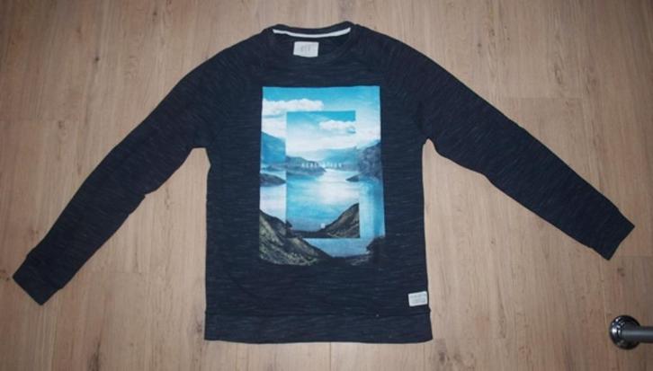 Donkerblauw Gemeleerde Trui Revelation (M), Kleding | Heren, Truien en Vesten, Gedragen, Maat 48/50 (M), Blauw, Ophalen of Verzenden