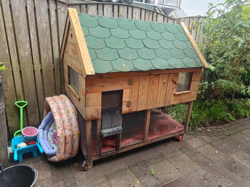Buitenhok konijn, cavia, kip of eend, Dieren en Toebehoren, Knaagdieren en Konijnen | Hokken en Kooien, Gebruikt, Hok, 90 cm of meer
