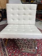 Barcelona chair replica - Wit, Huis en Inrichting, Fauteuils, Ophalen, Gebruikt, Minder dan 75 cm, Metaal