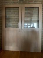 Complete set eiken meubels woonkamer & keuken (nieuwstaat!), Ophalen, Strak, Eikenhout, 50 tot 100 cm