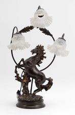 Tafel schermerlamp met paard, Huis en Inrichting, Lampen | Tafellampen, 50 tot 75 cm, Klassiek, Ophalen of Verzenden, Zo goed als nieuw