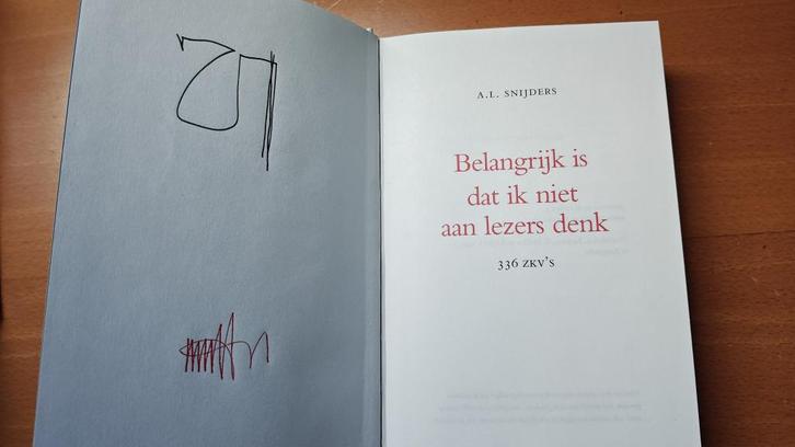 A.L. Snijders - Belangrijk is dat ik niet aan lezers denk, Boeken, Literatuur, Zo goed als nieuw, Nederland, Ophalen of Verzenden