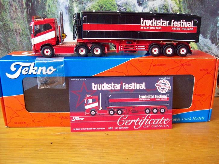 Tekno - Volvo FH 16 - Bulk/Kieptrailer - Truckstar  -   16, Hobby en Vrije tijd, Modelauto's | 1:50, Zo goed als nieuw, Bus of Vrachtwagen