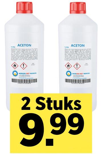 Aceton – Krachtig Oplosmiddel voor Diverse Toepassingen 2x1L beschikbaar voor biedingen