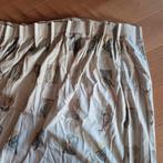 Gordijnen met vlinderplooi - Mooie stof!, 200 cm of meer, Ophalen of Verzenden, Zo goed als nieuw, Grijs