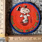 Vintage patch Snoopy Come Dance With me baby, Verzamelen, Ophalen of Verzenden, Snoopy, Zo goed als nieuw, Beeldje of Figuurtje