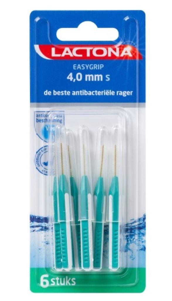 Lactona Easygrip S 4,0mm 6 Stuks Ragers, Sieraden, Tassen en Uiterlijk, Uiterlijk | Mondverzorging, Nieuw, Overige typen, Ophalen of Verzenden