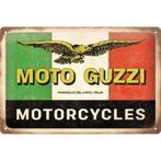 Moto Guzzi motorcycles Italia relief reclamebord van metaal, Verzamelen, Ophalen of Verzenden, Nieuw, Auto's