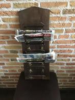 Vintage houten krantenhouder voor aan de muur, Ophalen of Verzenden